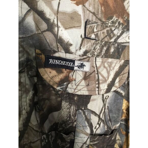 Winchester Shirt Men’s Size‎ Large Button UpCamo Long Sleeve Hunting Vented EUC - Picture 8 of 10